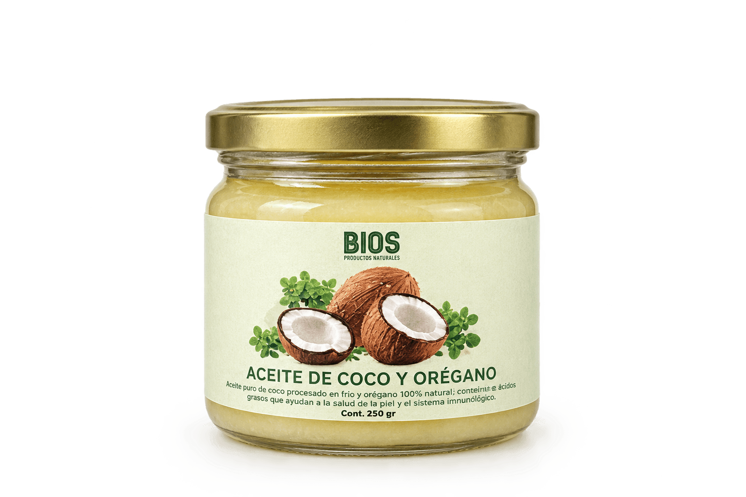 Aceite de Coco con Orégano